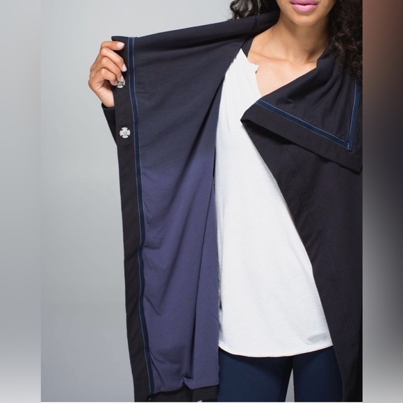 2014 Lululemon Savasana Wrap Jacket Coat Black Size 8 Rare Edition - Picture 7 of 11